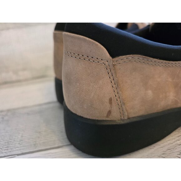 Clarks Mens Tan Leather Lace-Up Shoes With Black Trim & Rubber Sole 8.5 - Picture 4 of 7